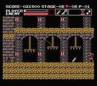 une photo d'Ã©cran de Vampire Killer sur MSX